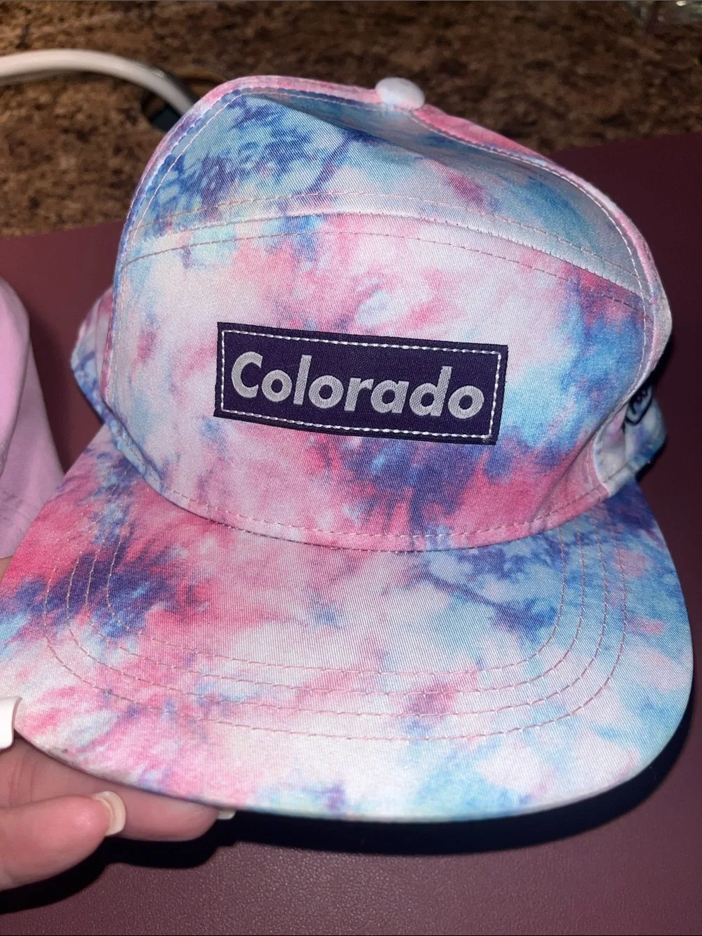 Kids Pink Character Baseball Cap & Tie-Dye Colorado Cap Set